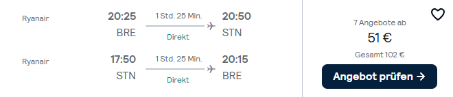 London Flug Angebot