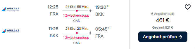 Thailand Flug Angebot