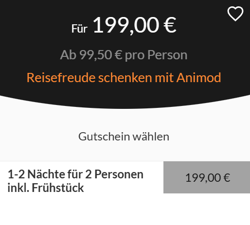 Hotelgutschein Angebot