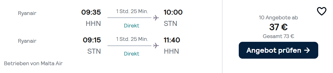 London Flug Angebot