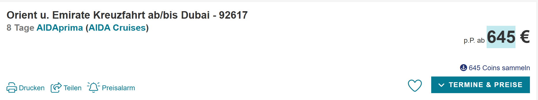 Orient Kreuzfahrt Angebot