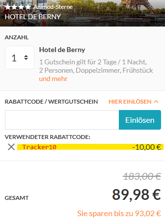Gutschein für Paris Kurztrip