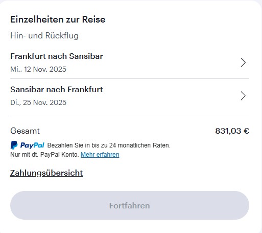 Sansibar Qatar Flug Schnäppchen