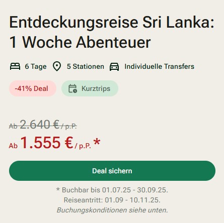 Sri Lanka Rundreise