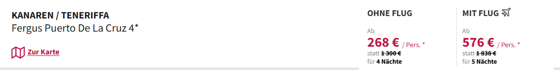 Teneriffa Reise Angebot