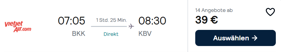 Krabi Flug