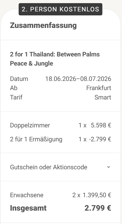 Thailand Reise Angebot