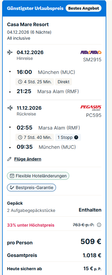 Ägypten Reise Angebot
