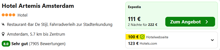 Amsterdam Hotel Angebot