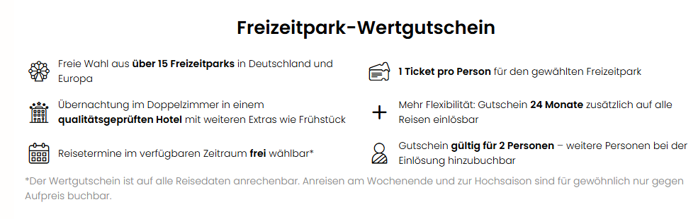 Deutschland Themepark Angebot