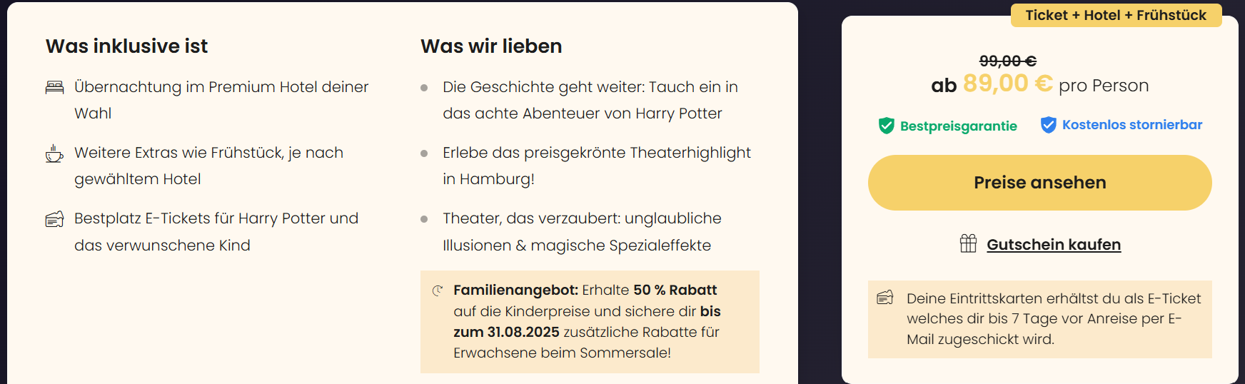 Harry Potter Angebot