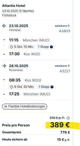 Kos Reise