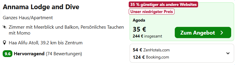 Malediven Hotel Angebot