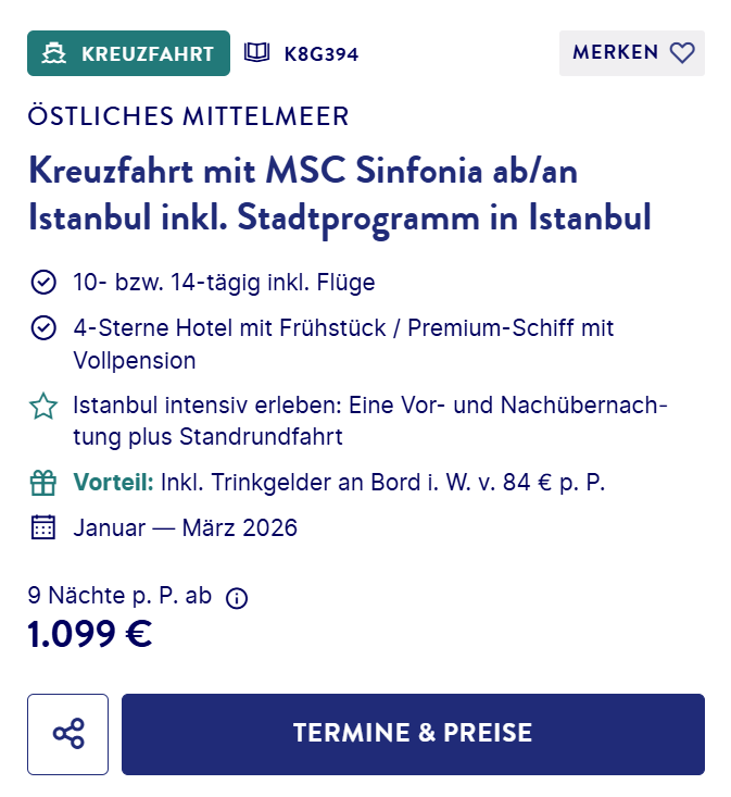 Mittelmeer Kreuzfahrt