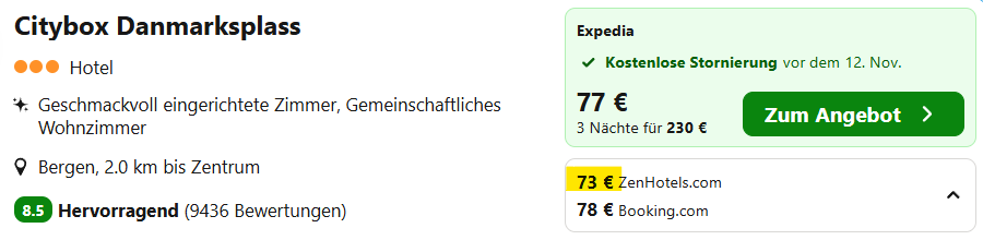 Norwegen Hotel Angebot