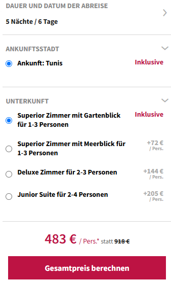 Tunesien Hotel Angebot