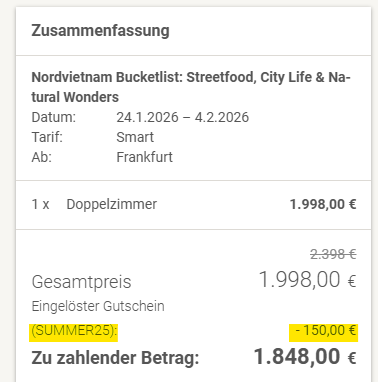 vietnam rundreise rabatt angebot