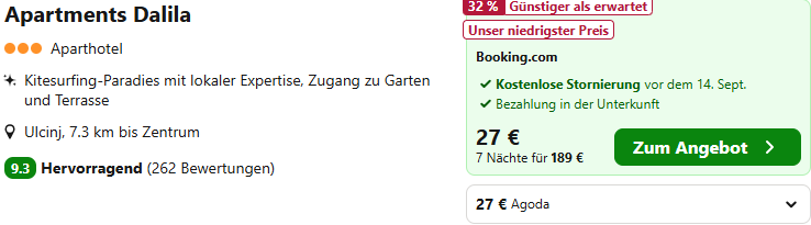 Albanien Hotel Angebot