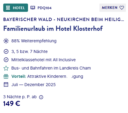 Hotelangebot Bayerischer Wald