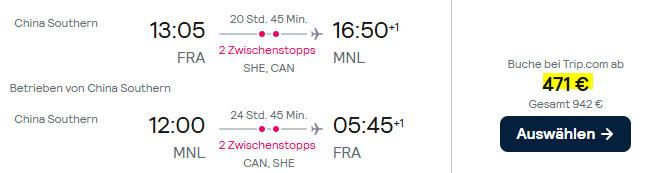 Phillipinen Flugangebot