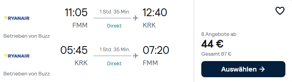 Polen Flug Angebot