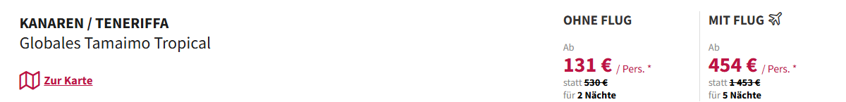 Teneriffa Reise Angebot