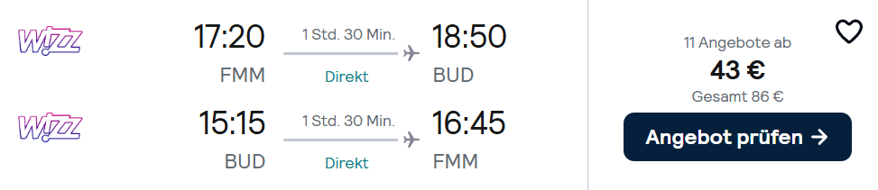 Ungarn Flug Angebot