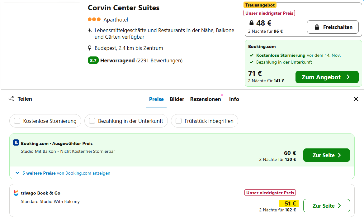 Ungarn Hotel Angebot
