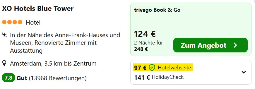 Amsterdam Hotelangebot