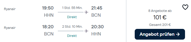 Barcelona Flug Angebot