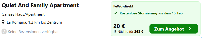 Dom Rep Hotel Angebot