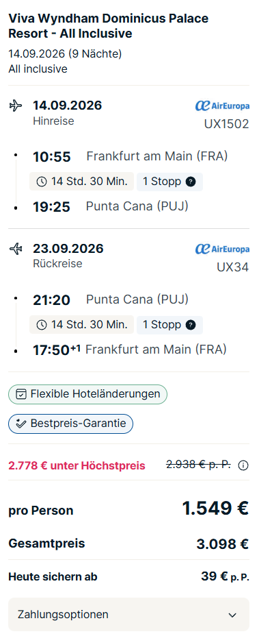 Dom Rep Reise Angebot