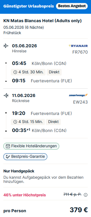 Fuerteventura Pauschalangebot