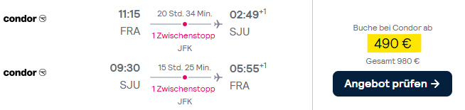 Karibik Flug Angebot