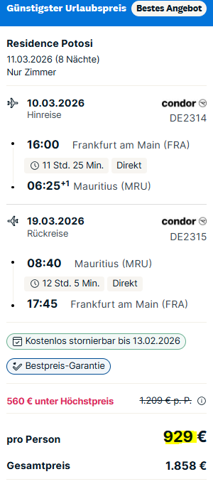 Mauritius Strandurlaub