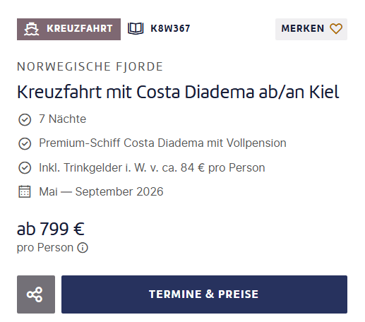 Norwegen Kreuzfahrt Angebot