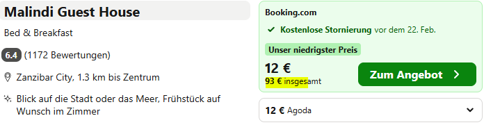 Sansibar Kombi Angebot