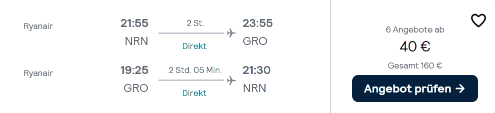 Spanien Flug Angebot