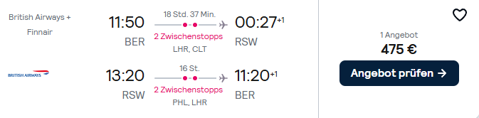 USA Flug Angebot