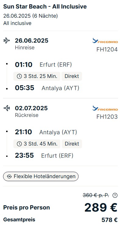 Antalya Pauschalangebot