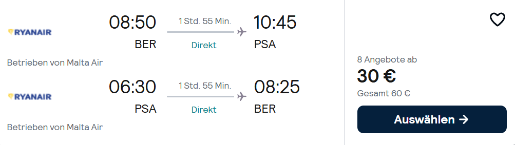 Italien Flug Angebot