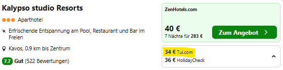 korfu hotel angebot