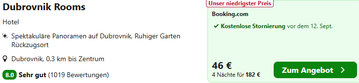 Kroatien Hotel Angebot