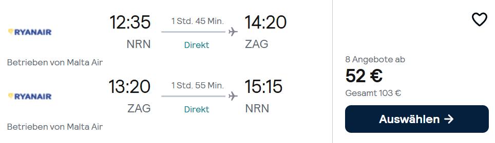 Kroatien Flug Angebot