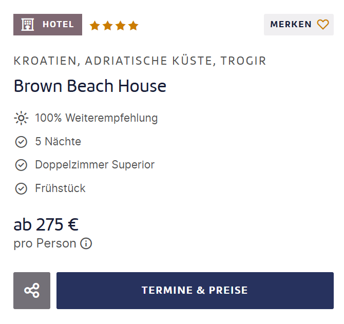 Kroatien Hotel Angebot