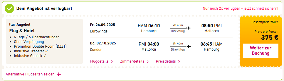 mallorca hotel angebot