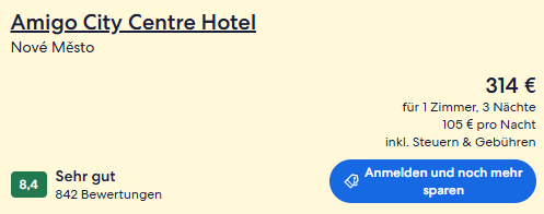 Prag Hotelangebot