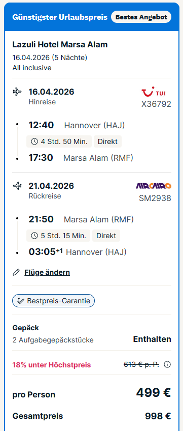 Ägypten Reise Angebot