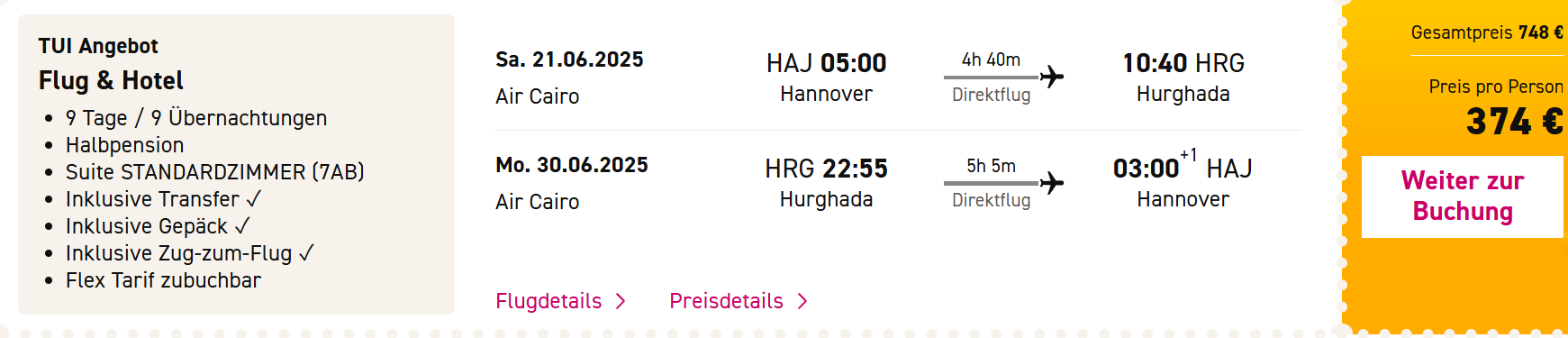 Ägypten Reise Angebot