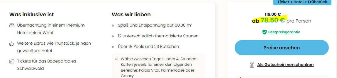 Badeparadies Angebot Schwarzwald